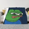 Blankets Pepe The Frog Blankets Flannel All Season Apu Apustaja Breathable Ultra-Soft Throw Blanket for Home Couch Bedspreads 230823