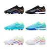 Womens Mens Long Nail Football Boots AG TF Anti Slip Soccer Shoes Professional Sports Trainers Azul Branco Preto