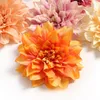 Decorative Flowers 5PCS 15CM Artificial Dahlia DIY Headwear Decoration Silk Flower Wedding Accessories