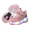 Baskets USB rechargeable LED enfants roues chaussures respirer garçons filles mode sport décontracté enfants patins à roulettes taille 29 40 230823