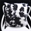 Pillow roll lã cor natural pêlo de pêlo real de costura real design de ponta.