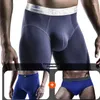 Herrens termiska underkläder Modal Mens Long Johns Men Set Male Sexy Tight Lingerie Set Thin V-Neck Bottoming Shirt U Convex Leggings