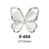 30st Manicure Tools 3D Luxury Butterfly Silver Gold Diamond Eloy Nail Art Charms smycken japanska diy rhinestones dekoration