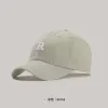 Unisex Cotton Blend Letter R Embroidered Baseball Cap for Men Women Adjustable Washed Vintage Trucker Caps Classic Outdoor Sports Dad Hat