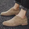 Dress Shoes Wnfsy Men's Cusp Trend Casual Shoes Fashion Men's Suede Oxford Wedding Leather Dress Men's Shoes Men's Large Size Dress Flats 230823