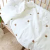 Decken Winter bestickt Kirschbär Baby Bettwäsche Quilt Musselin Baumwolle Kinder Kleinkind Bett Quilts Decke Krippe Decken Komfort Plaid