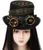 Retro Unisex Steam Gear Punk Gothic Top Hat Goggle Съемная шляпа для ушной шляпы праздничная вечеринка для вечеринки на вечеринке Halloween Harmant Hkd230823