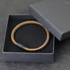 Bracelets de charme Noter grau A Bracelete de corda Men Black Magnet Bujle Braclet Minimalist Cord Bangle Gift para ele Tabola Braslet Pulsera