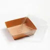 Dinnerware 50pcs Bakery Boxes Transparent Cake Box Cupcake Container Carrier Holder For Pastries Pie Cupcakes