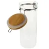 Storage Bottles Kitchen Jar Tank Glass Containers With Bamboo Lids Canisters Jars For Airtight Food
