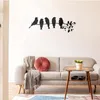 Autres fournitures de fête d'événement Décoration murale d'oiseau en métal Art Humming Bird Picking Wall Art Affiches et impressions abstraites Images murales pour balcon jardin maison 230823