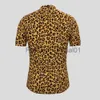 Leopard Flecken Mann Radfahren Kurzarm Sommer Bike Shirt Tragen Mountain Road Kleidung Atmungsaktive MTB Kleidung x0824