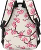 Ryggsäck Cherry Blossom Flowers Mönster Stylish Casual Purse ryggsäckar Pockets Computer Daypack för arbetsresor