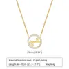 Pendentif Colliers Ronde Zircone Cubique Collier Femmes Maman Fête des Mères Cadeau