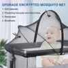 Crib Netting Bebek Yatağı Sivrisinek Net Four Seasons Universal Born Baby Çıkarılabilir Taşınabilir Havalandırma Katlanabilir Şifreli Beş Koruyucular 230823