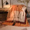 2023 Luxury Blankets Classic Horse Pattern Series Thick Lambskin Blanket Living Room Office Car Cover Blanket Casual Blankets 20230824A1