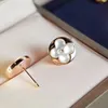 Mit Box Roségold -Hengst Ohrring Designer für Frauen Männer Luxus Jewlery Hoop Hengst Ohrring Old Flower Fashion Ohrringe Engagement Ohrschherde