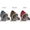 Hundkläder 1 stycke husdjur hatt varm och sammet lamm plysch fast färg söt katt huvudbonad vinter utomhus kallt skydd mössa