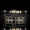 Bangle Luxury Set Armband Män Double Crown Handgjorda emalj Romerska siffror Rep Buckle Stone Pärlor Micro Pave Cz Jewelry 230824