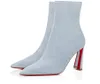 Botas de tornozelo de designer de moda de luxo Lug Sole Marchacroche Red Bottom Boot Chunky Heels Moda Mulheres Martin Botas Inverno FashionEU35-43