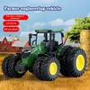 Diecast Model car 1 24 Farm Tractor Trailer Transport Vehicle Simulation Agricultural Machinery Inertia Engineering Vehicle Boy Car Toy Gift 230823