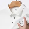 Herenpolo's Korea Mode Zomer Grafisch bedrukte poloshirts Borduurkleding Business Casual Tops Zwarte vintage kleding M4XL 230823