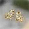 luxury G Letter 18K Gold Heart Hoop Earrings Classic Titanium Steel Designer Jewelry Fashion Woman Stud Earrings CHD2308247 superka