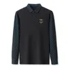 Herenpolo's Poloshirt met knoopkraag voor herenmode T-shirt met lange mouwen 230823