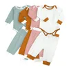 Kleidungssets 3-18m geborener Kinder Baby Jungen Mädchen Kleidung Sommer Langarmer Strampler süßer süßer Baumwoll-Jumpsuit für Outfit