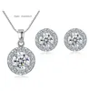 Créateur de mode Boucles d'oreilles Pendentif Colliers Anneaux Big CZ Diamant Boucles d'oreilles Femmes Blanc Zircon Boucle d'oreille Bijoux pour mariage Pa7198850