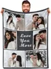 Coperte ti amo coperta personalizzata con testi di collage po -immagine personalizzata coperta per il regalo di compleanno di San Valentino 230823