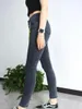 Jeans da donna grigio grigio a matita ad alta vita con pantaloni denim elastici casual 2023