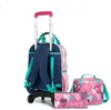 Zaini da 16 pollici 3 pezzi Set Kids School Trolley Borse Bagna per zaino in ruota con borsa da pranzo a ruote 230823 230823