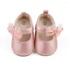 Premiers marcheurs bébé filles chaussures née fille princesse dentelle fleurs PU cuir enfant en bas âge anti-dérapant