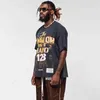 Tasarımcı Moda Giyim Lüks Erkek Tees Tişörtleri Yüksek Sokak RRR123 Sonbahar/Kış Yeni El İmparatorluğu Baskılı Old Os Street Kısa Kollu Tişört Erkekler ve Kadınlar