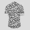 Leopard Flecken Mann Radfahren Kurzarm Sommer Bike Shirt Tragen Mountain Road Kleidung Atmungsaktive MTB Kleidung x0824