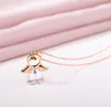 Hanger kettingen mode sieraden schattige engel ketting kristal van Oostenrijks flitsen voor vrouw bruiloft meisje cadeau