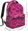 Backpack Roses Roses Rosas Elegantes Laptop Casual Mochilas Com vários bolsos Daypack para viagens de negócios Trabalho viagens de negócios