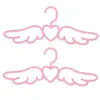 Hangers 20 Pcs Design Angel Plastic Clothes Shirt Hanger Cute Pretty Pink Loving Heart Scarf Underwear Rack