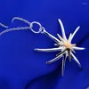 Collane a pendente collana argentata gioielli di moda starfish shiny adorabile /cdvakvca dvdammka lq-p026