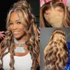 30 -дюймовые цветные выделения для человеческих волос парики бразильская бесцветная волна тела