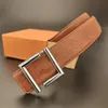 Ceinture de mode classique de luxe pour hommes Designers Ceinture Hommes Femmes F Lettre Waitband avec boucle Marron Ceintures noires en cuir 3,8 cm Largeur Ceinture