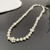 Choker Korean Niche Design Pearl Color Mosaic Flower Necklace