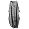 Basic lässige Kleider Sommerkleider Mode Frauen plus Größe loser FL Sleeve Plaid Langes Gitter Baumwoll und Leinen Easy Maxi Drop Deliv DHBCs