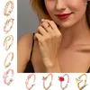 Cluster Rings Fashion DNA Chemistry Molecule Open For Women Men Simple Style Rose Silver Color Finger Jewelry Party Gifts