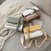 Taillezakken Mini Leather Crossbody For Women Green Chain Schouder Simple Lady Travel Portemonnees en handtassen Cross Body Bag