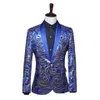 Men's Suits & Blazers Fancy Sequin Shawl Lapel Men Suit Blazer Stage Performance Coat Singer Annual Costume Jacket Blazer1246R
