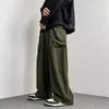 Calça de vilas largas de vasa larga de outono masculino de moda coreana de várias bolsas retas de cargo reto y2k streetwear calça de moletom mujerlf20230824.