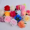 10st Simulering Rose Head Silk Flowers Diy Clothing Hat Presentlåda Dekorativ blommorkonst Rose Wreath Wedding Flower Wall Backdrop