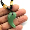 Pendentif Colliers 21x37mm Forme de crochet Pierre naturelle: Quartz de roche blanche Rose Vert Aventurine Jade pour femme